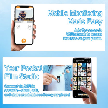 MARVUE Thumb Action Camera 2.7K HD 1.47”IPS Display with Magnetic Neck Strap