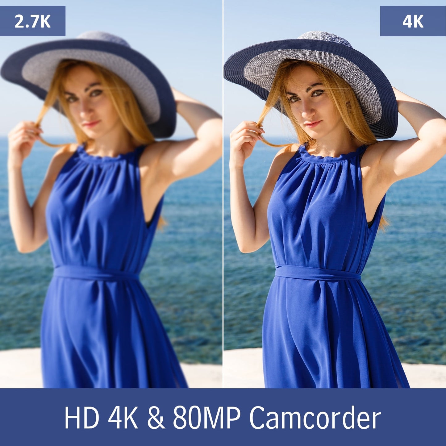 MARVUE Video Camera 4K UHD 80MP 18X Zoom IR Night Vision with 32GB SD Card