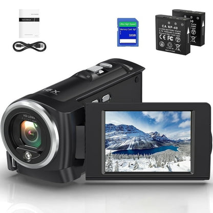MARVUE Video Camera Camcorder 2.7K 50MP 16X Zoom Vlogging Camera for YouTube